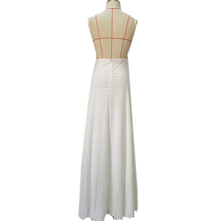 Strap Wedding Dress Slit Slim-fitting Backless Dress Angelwarriorfitness.com
