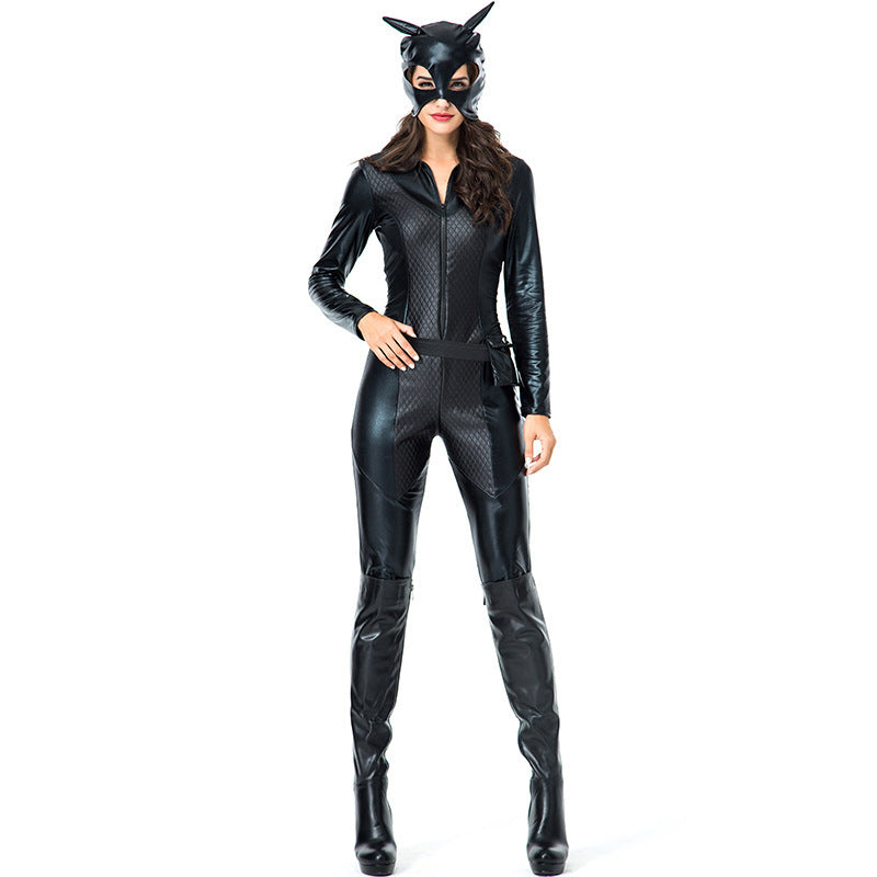 Leather Halloween Costume Cat Girl Role Play Angelwarriorfitness.com