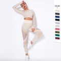 Seamless Knitted Absorbent Yoga Long-Sleeved Suit Yoga Wearsuit Angelwarriorfitness.com