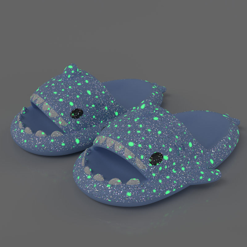 Unisex Adult and Children's Cartoon Shark Slippers: Glow in the Dark Flip Flops Angelwarriorfitness.com