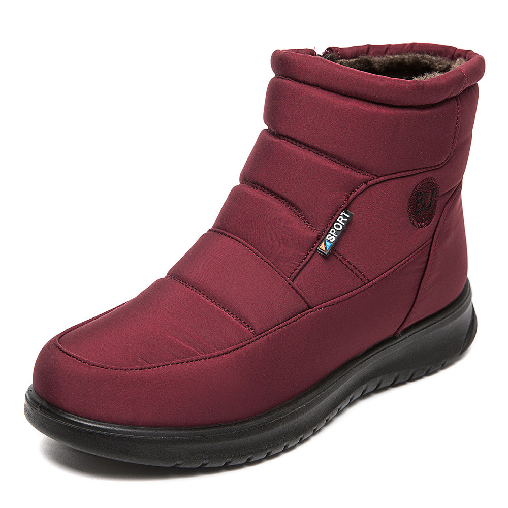 Ankle Boots For Women Non-slip Waterproof Snow Boots Flat Heels Warm Shoes Angelwarriorfitness.com