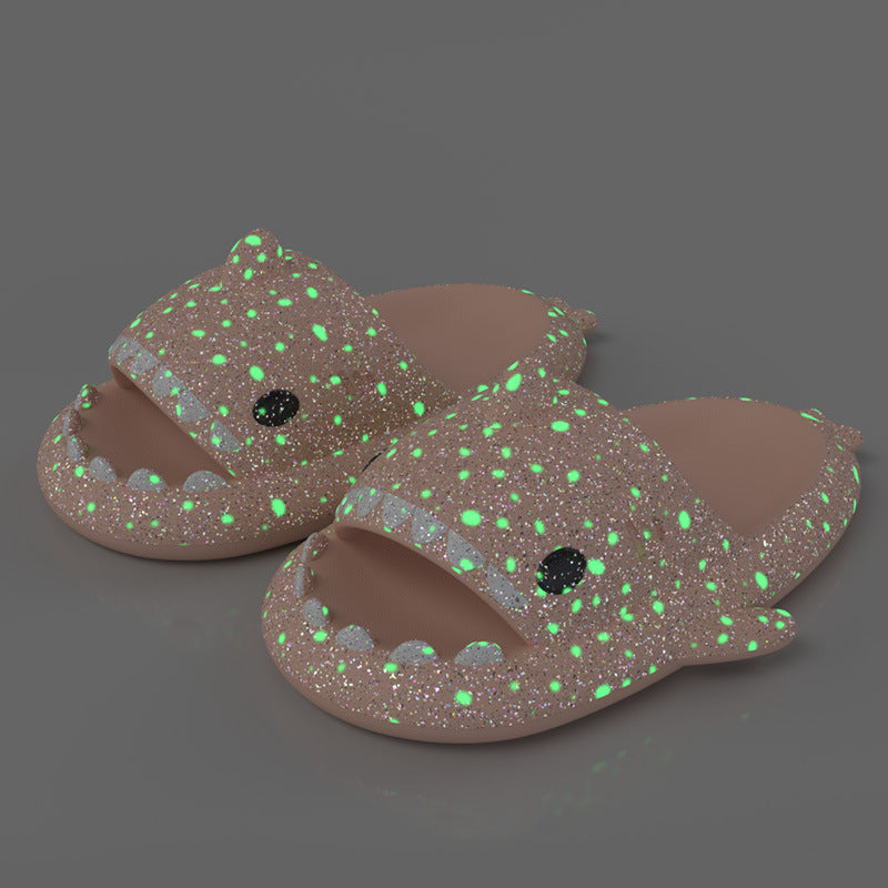 Unisex Adult and Children's Cartoon Shark Slippers: Glow in the Dark Flip Flops Angelwarriorfitness.com