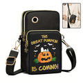 Halloween Pumpkin Pattern Phone Bag Coin Wallet Cute Mini Crossbody Shoulder Bags For Kids Women Angelwarriorfitness.com