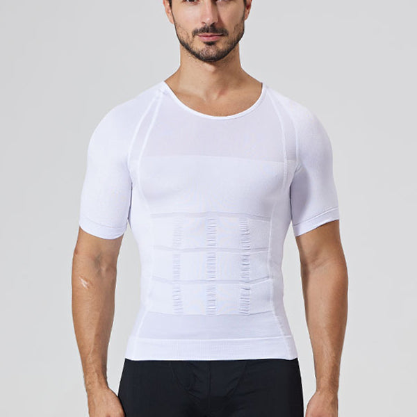 140D Men's Vest Shapewear Men Body Toning T-Shirt Slimming Body Shaper Corrective Posture Belly Control Compression Man Modeling Underwear Corset Angelwarriorfitness.com