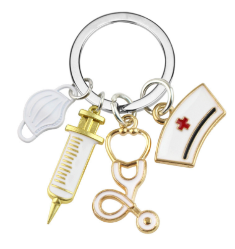 Nurse Doctor Mask Keychain Medical Ambulance Key Ring Angelwarriorfitness.com