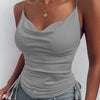 Spaghetti Strap Tops V-neck Camisole Shirts Women Summer Clothes Angelwarriorfitness.com