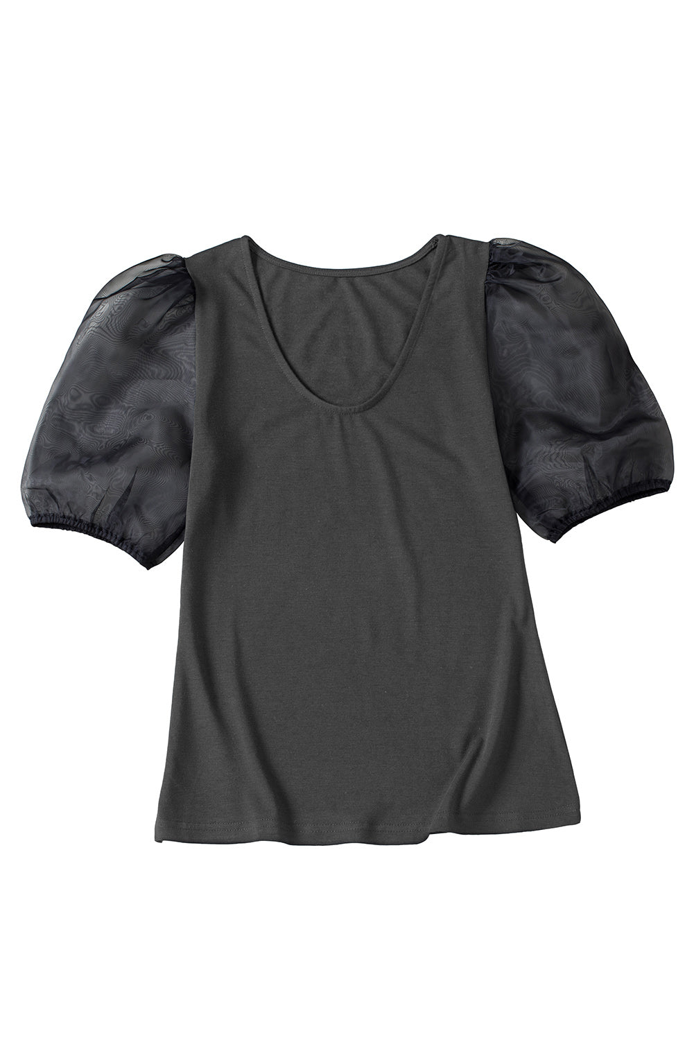 Mesh Puff Sleeve Top Angelwarriorfitness.com