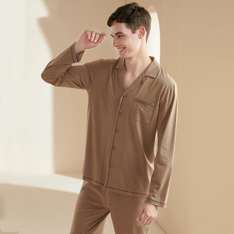Men's Casual Long Sleeved Trousers Pajamas Angelwarriorfitness.com