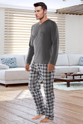 Casual Long-sleeved Men's Cotton Pajamas Suit Angelwarriorfitness.com