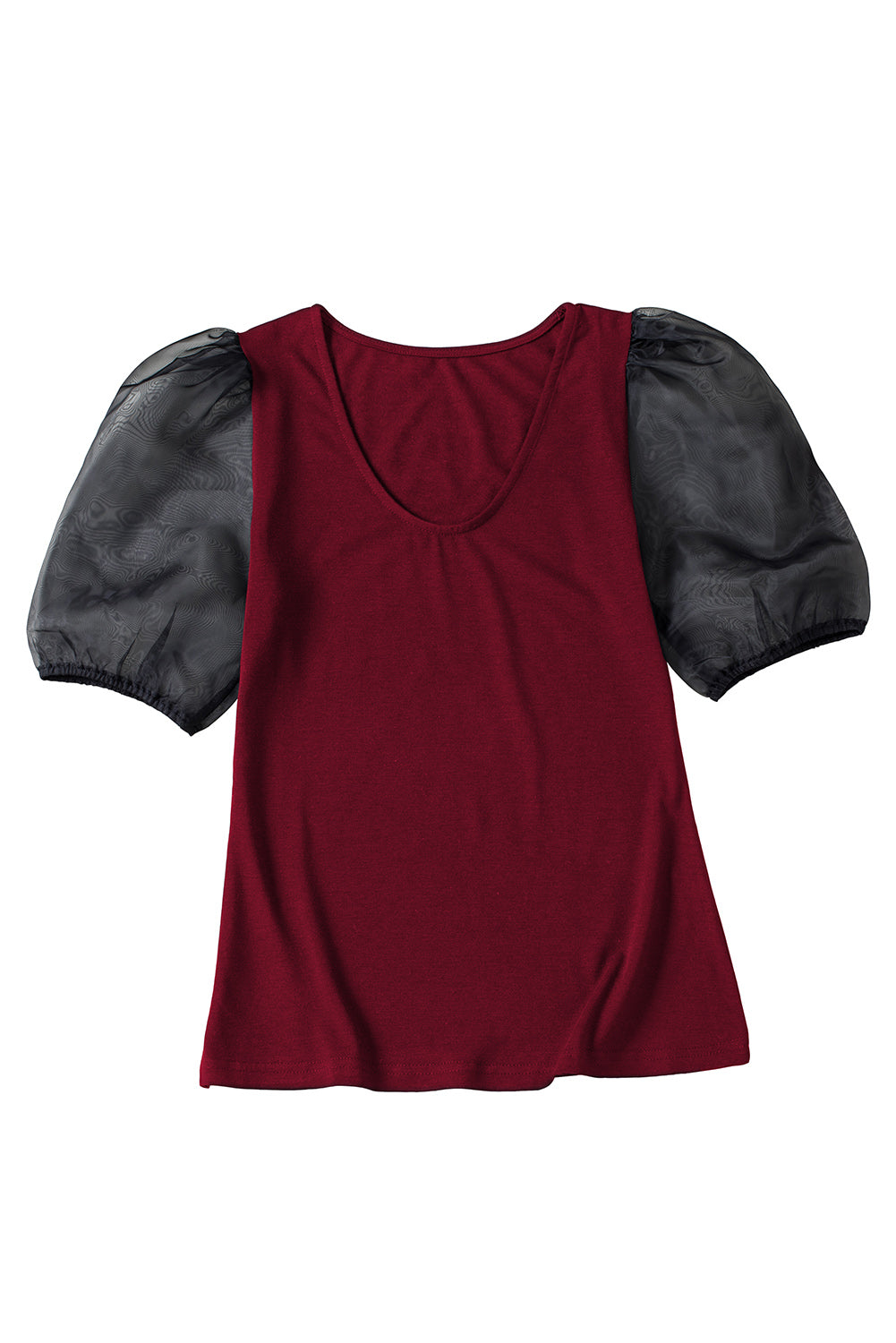 Mesh Puff Sleeve Top Angelwarriorfitness.com