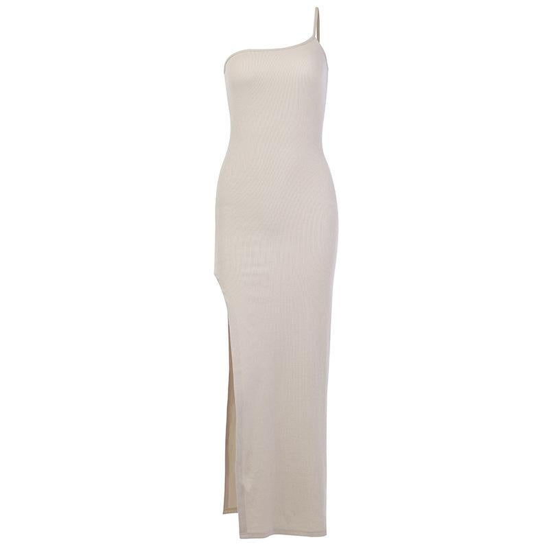 Sling Dress With Single Strap Dress Angelwarriorfitness.com