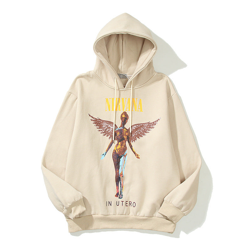 Dark Angel Distressed Hoodie Sweater Rock Hip Hop Angelwarriorfitness.com