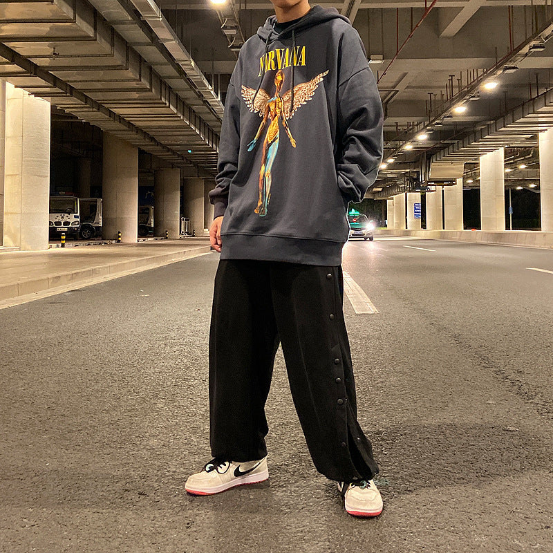 Dark Angel Distressed Hoodie Sweater Rock Hip Hop Angelwarriorfitness.com