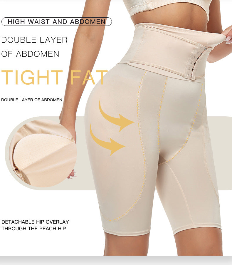 Firm Tummy Compression Body Shaper Pants With Foam Insert Fake Butt Shaper Angelwarriorfitness.com
