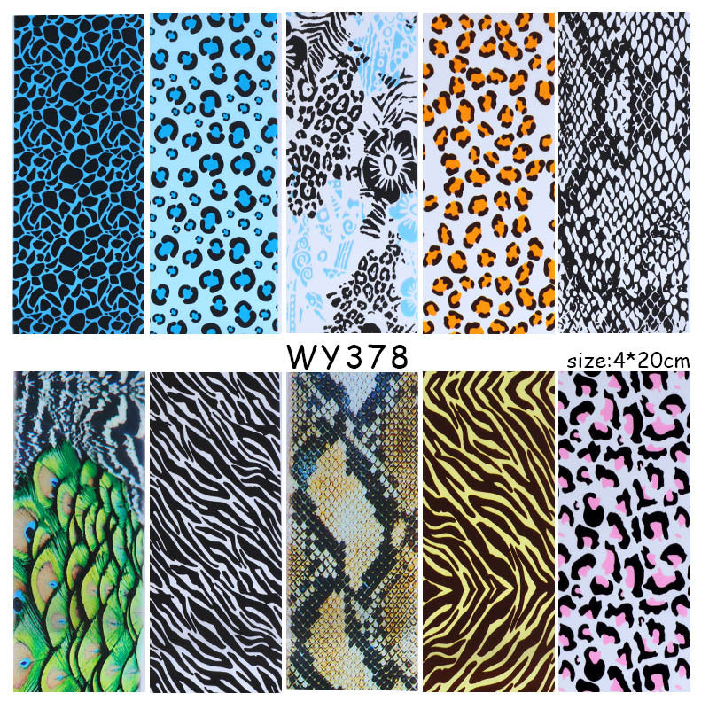 Leopard Snake Floral  Nail Art Sticker Angelwarriorfitness.com