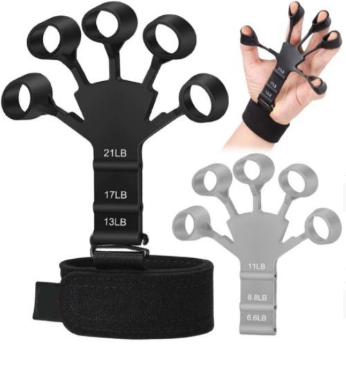 Silicone Grip Device Finger Exercise Stretcher Finger Gripper Strength Trainer Strengthen Rehabilitation Training Angelwarriorfitness.com
