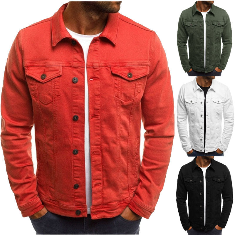 Casual Men Jacket Denim Button Shirt Angelwarriorfitness.com