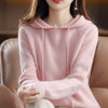 Hooded Cashmere Sweater Women's Pullover Loose Short Hooded Sweater Angelwarriorfitness.com