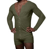 Men's Solid Color Bodysuit Homewear Pajamas Angelwarriorfitness.com