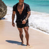 Loose Shirt Casual Men's Shorts Short Sleeve Suit Angelwarriorfitness.com