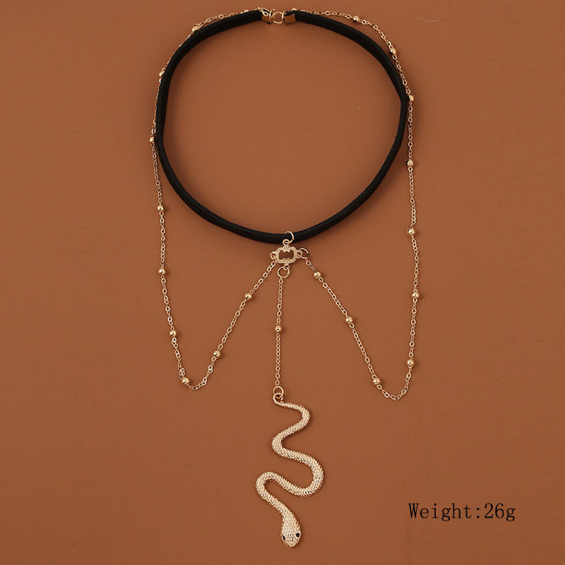 Bohemian Boho Gold Color Metal Beaded Chain Thigh Chain For Women Big Snake Pendants Leg Chain Body Jewelry Beach Style Gift Angelwarriorfitness.com