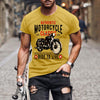 Authentic Motorcycle Printed Slim Round Neck Men's T-shirt Angelwarriorfitness.com