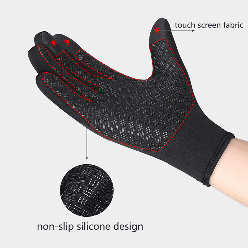 Winter Gloves Touch Screen Riding Motorcycle Sliding Waterproof Sports Gloves With Fleece Angelwarriorfitness.com