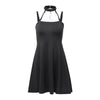 Gothic Halterneck Knitted Stretch Comfort Skirt Angelwarriorfitness.com
