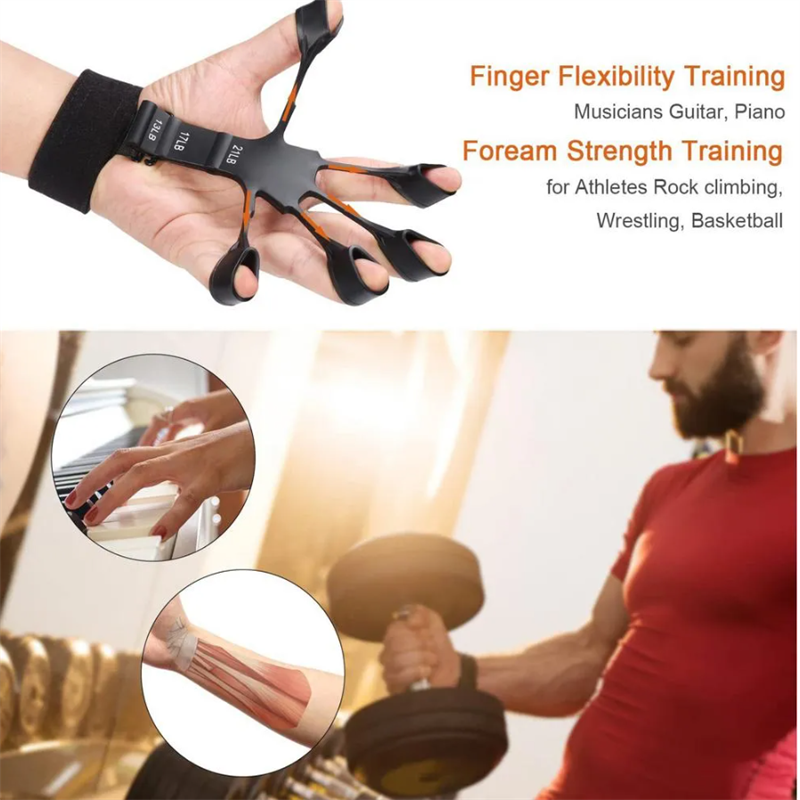 Silicone Grip Device Finger Exercise Stretcher Finger Gripper Strength Trainer Strengthen Rehabilitation Training Angelwarriorfitness.com