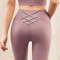 Leggings Women Back Waist Cross Belt Hip Lift Angelwarriorfitness.com