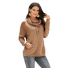 Women's Cashmere Loose Long Sleeve Solid Color Pullover Sweater Angelwarriorfitness.com