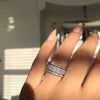 Premium Silver Color Ring Wide Love Rings For Women  Engagement Gifts Angelwarriorfitness.com