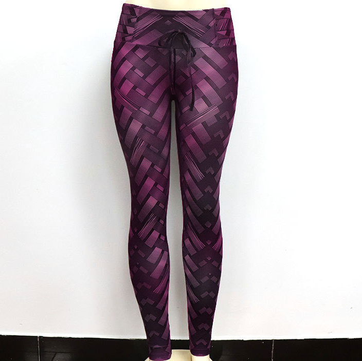 High Waist Iron Weave Print Push Up Yoga Workout Leggings Angelwarriorfitness.com