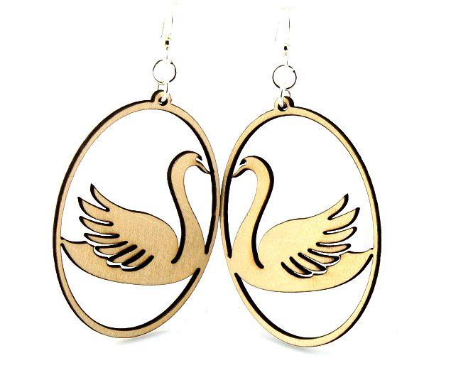 Swan in Oval Earrings # 1060 Angelwarriorfitness.com