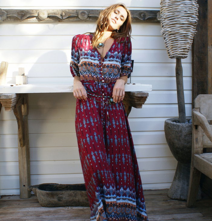 Women Beach Boho Maxi Dress Angelwarriorfitness.com