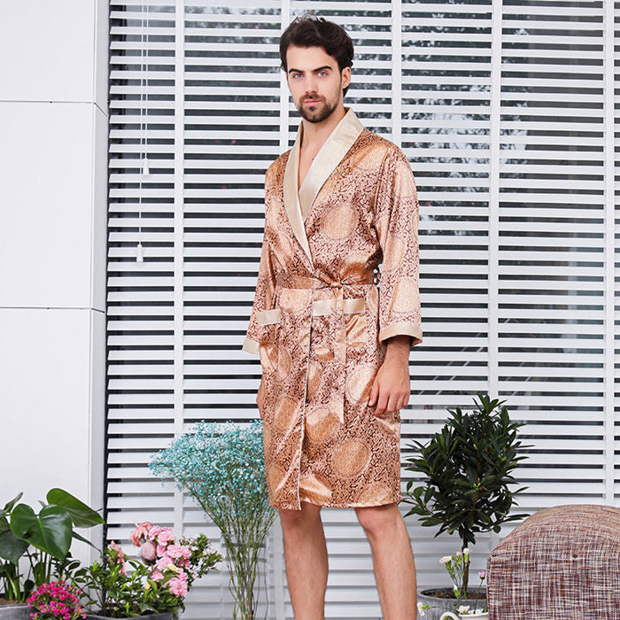 Summer Thin Silk Long-sleeved Pajamas Angelwarriorfitness.com
