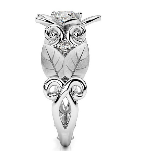 New hot rose flower engagement ring female models zircon ring creative branches ring jewelry Angelwarriorfitness.com
