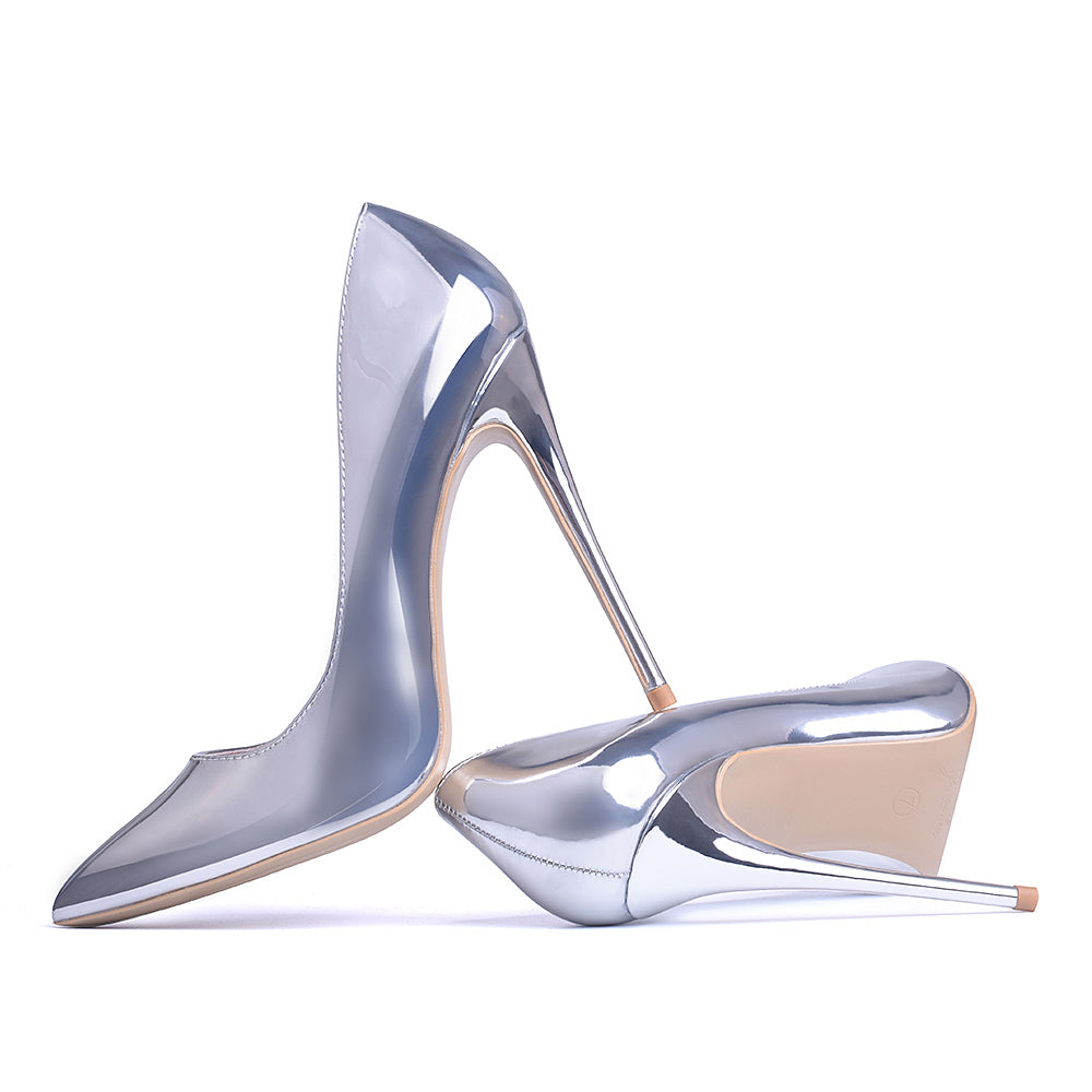 Pumps High Heels Silver Sexy High Heels Shoes for Women Stilettos Fashion Luxury Party Shoes Angelwarriorfitness.com