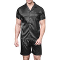 Men's Stain Silk Pajama Set Men Pajamas Silk Angelwarriorfitness.com