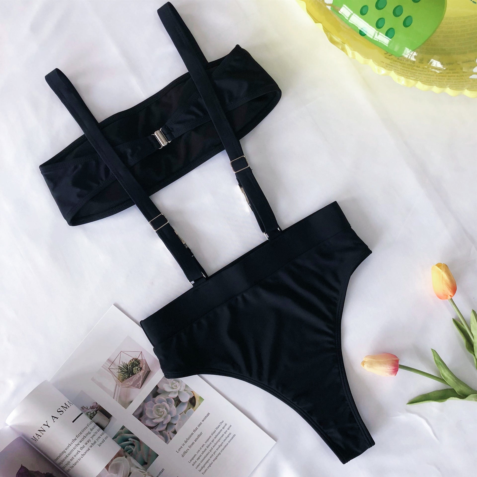 Sexy Bandeau Buckle Strap Two-piece Bikini Angelwarriorfitness.com