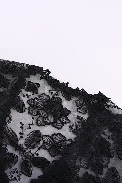 V Neckline Lace Shoulder Patchwork Blouse Angelwarriorfitness.com