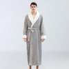 Men's Winter Plus Size Long Bathrobe Coral Fleece Full Length Pajamas Angelwarriorfitness.com
