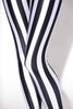 Black Rose Striped Leggings Angelwarriorfitness.com