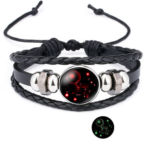 12 Zodiac Sign Glow In The Dark Bracelet Angelwarriorfitness.com