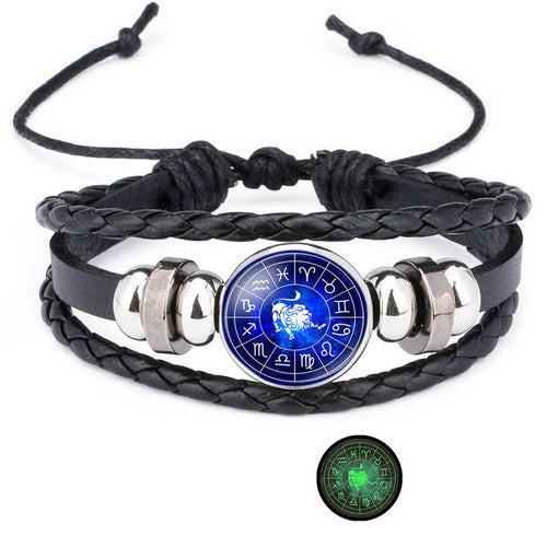 12 Zodiac Sign Glow In The Dark Bracelet Angelwarriorfitness.com