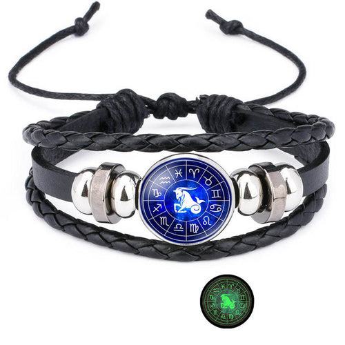 12 Zodiac Sign Glow In The Dark Bracelet Angelwarriorfitness.com