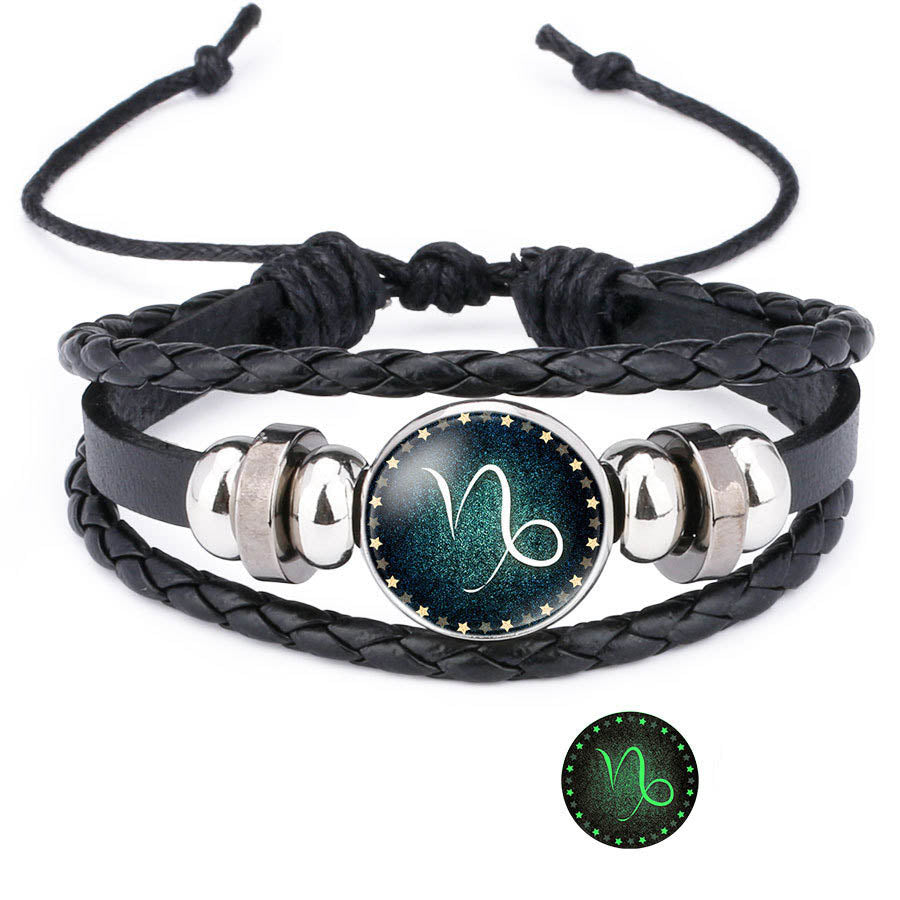 12 Zodiac Sign Glow In The Dark Bracelet Angelwarriorfitness.com