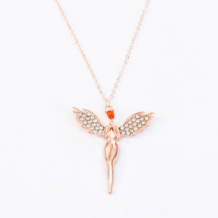 Fashion Simple Pendant Angel Wings Necklace Angelwarriorfitness.com
