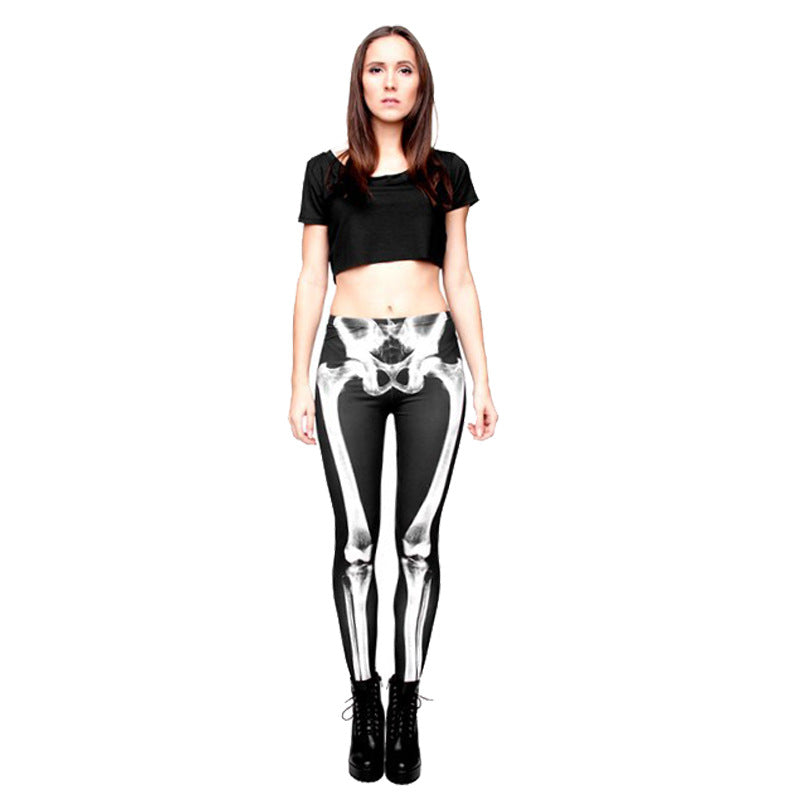 3D digital human skeleton Print Leggings Angelwarriorfitness.com