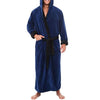 Men BathRobe Flannel Hooded Thick Casual Winter Angelwarriorfitness.com